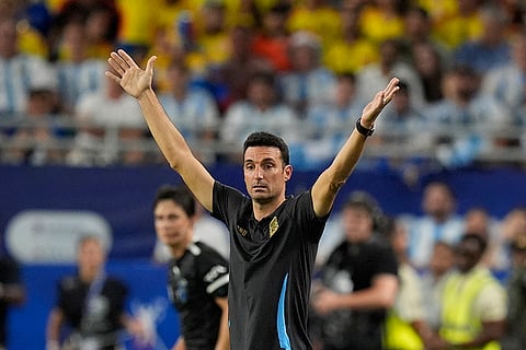 Argentina's coach Lionel Scaloni